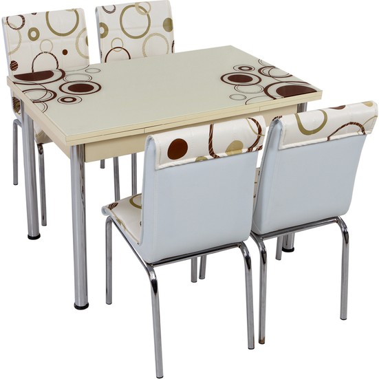 Evistro Cam Mutfak Masa Sandalye Takımı 4+1 Fiyatı