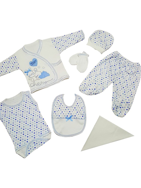 Karyel 7 Parça Bebek Hastane Çıkışı Yeni Doğan Zıbın Seti