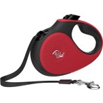 Polo Prestige Makaralı Otomatik Tasma M 5 Metre - 20 Kg Kırmızı-Siyah