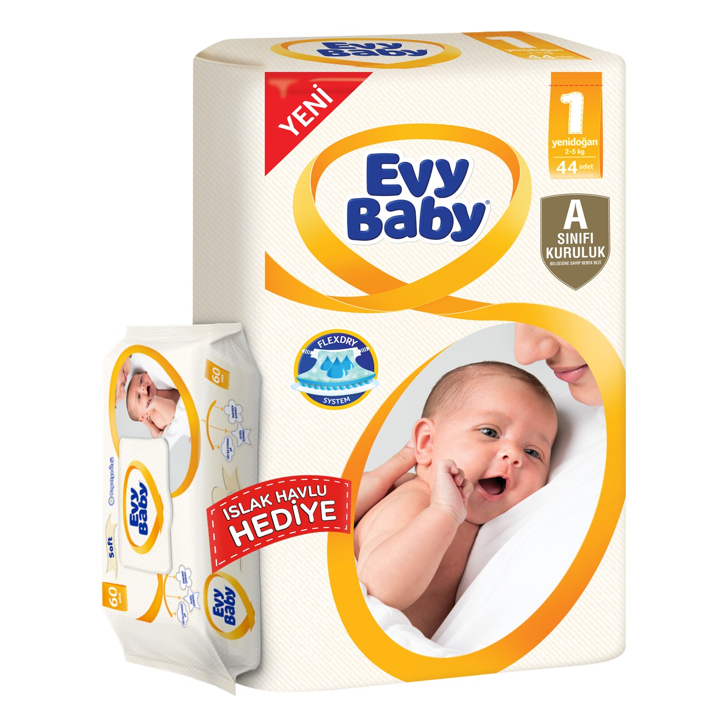 Evy Baby Bebek Bezi Yenidoğan 1 Beden Jumbo Ekonomik Paket