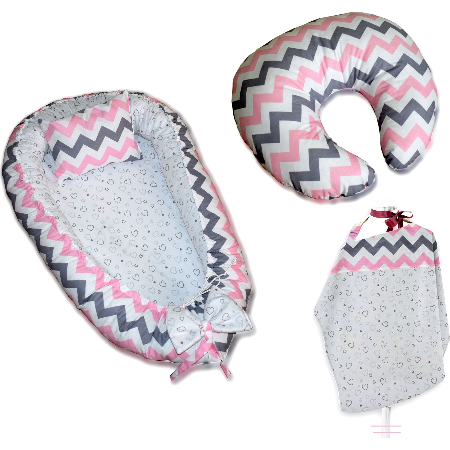 Bebekister 3�lü Set Emzirme Yastığı Önlüğü ve BabyNest Yatak Fiyatı