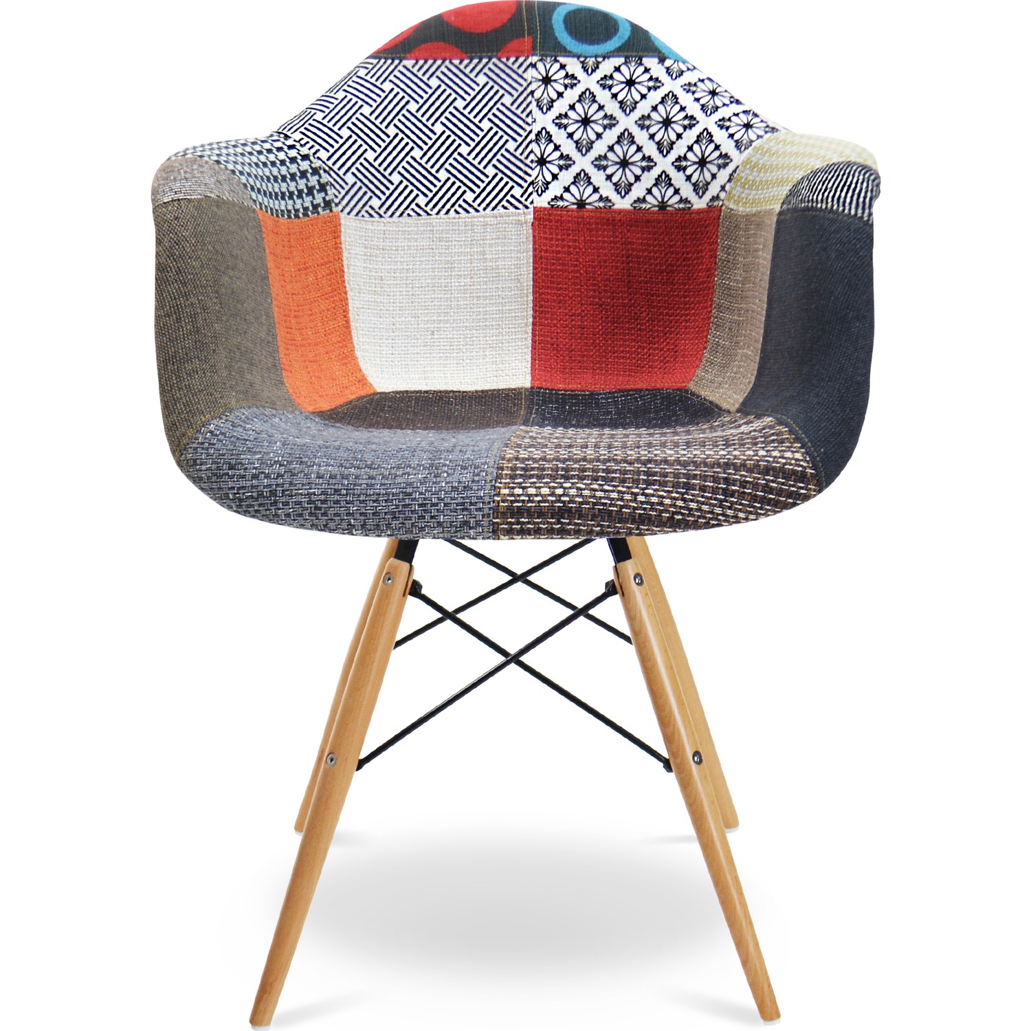 Ak Sandalye Eames Patchwork DAW Naturel Ayak Fiyatı