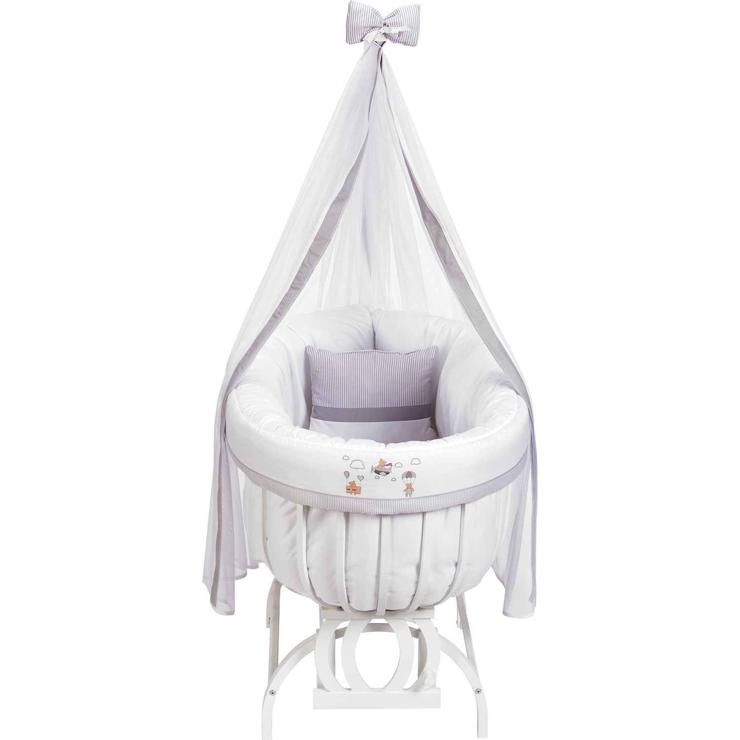 Baby Tech Ahşap Sepet Beşik Yeni Desenli Uyku Seti İle Fiyatı