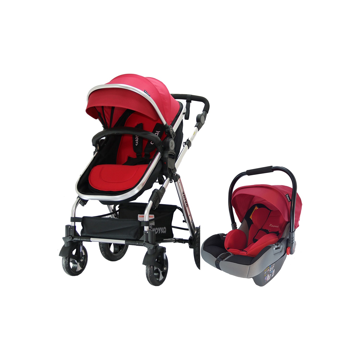 Yoyko Luxury Travel Sistem Bebek Arabası 3 in 1 Kırmızı Fiyatı