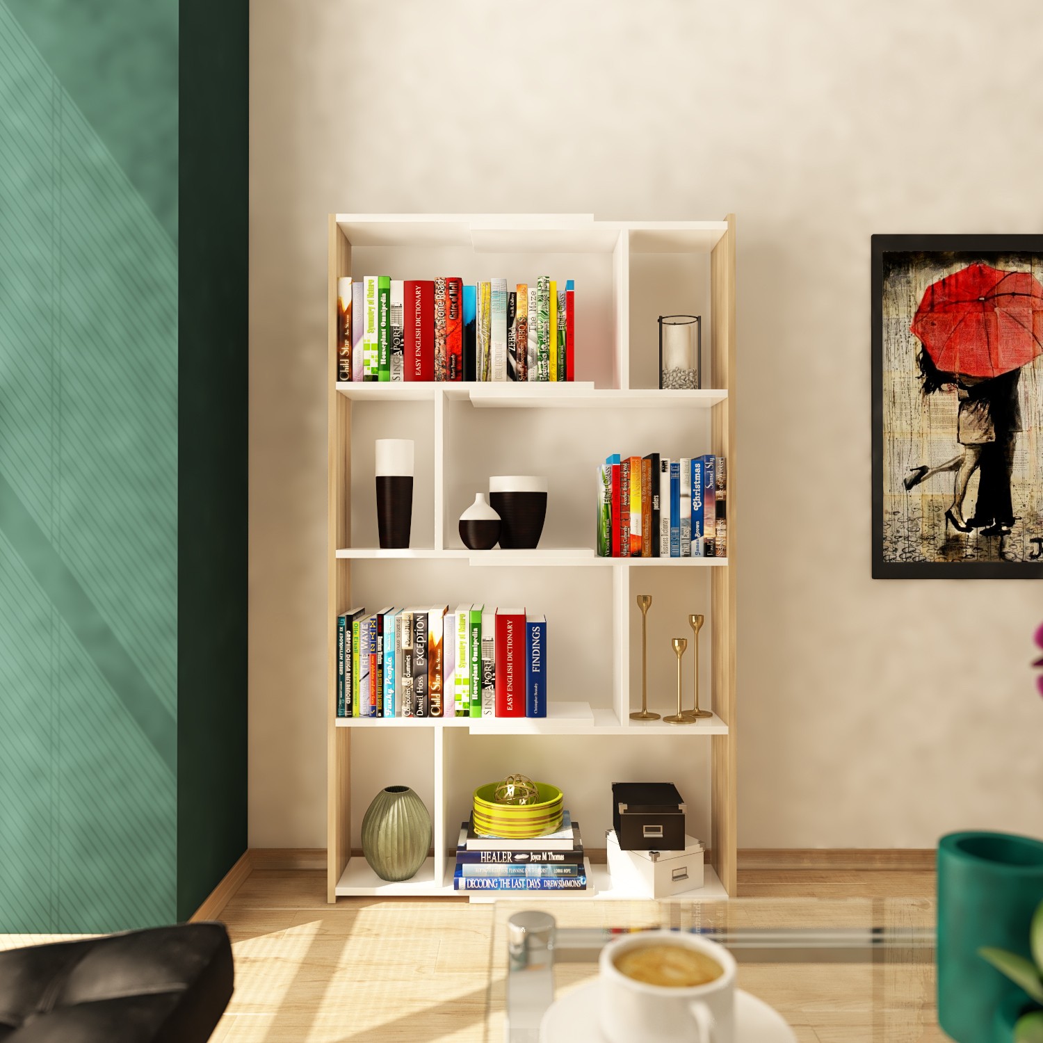 Eyibil Mobilya Liya Hareketli Köşe Kitaplık Fiyatı