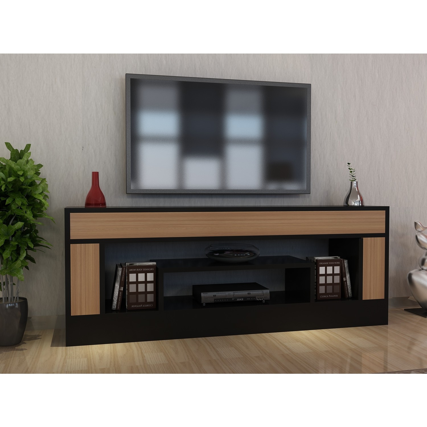 Givayo Lodos Tv Ünitesi Siyah Teak 124 Cm Fiyatı