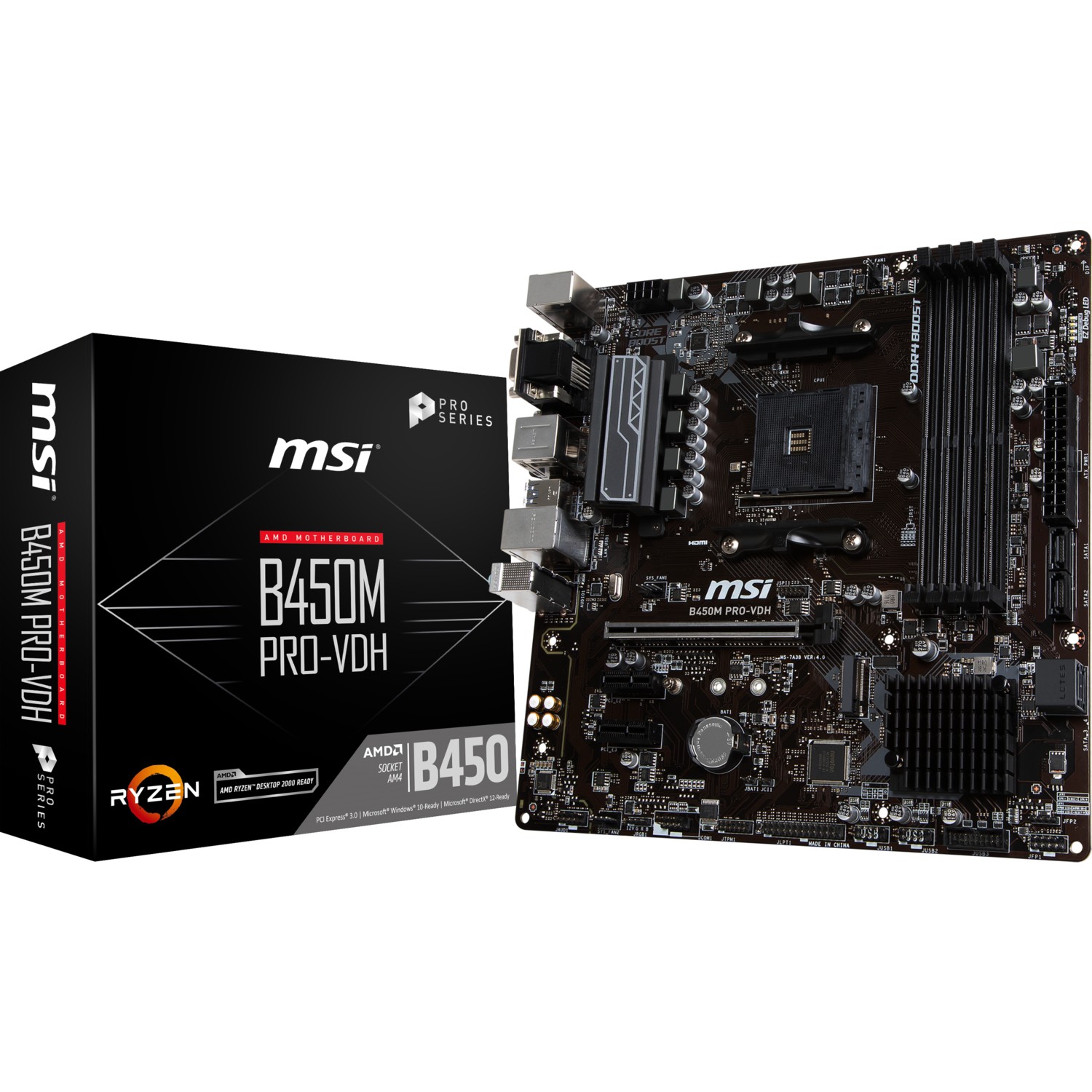 Msi b450 pro vdh max подключение