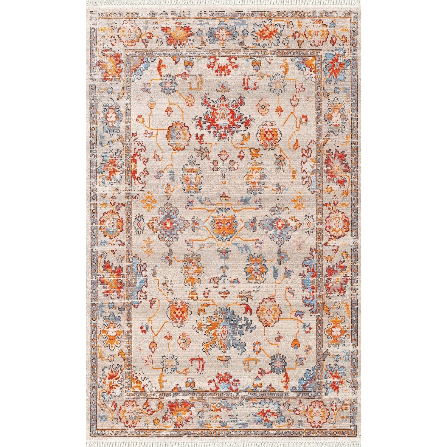 Kaşmir Halı Yedi Yirmidört 0077 01 KMK Kemik 80x150 Fiyatı