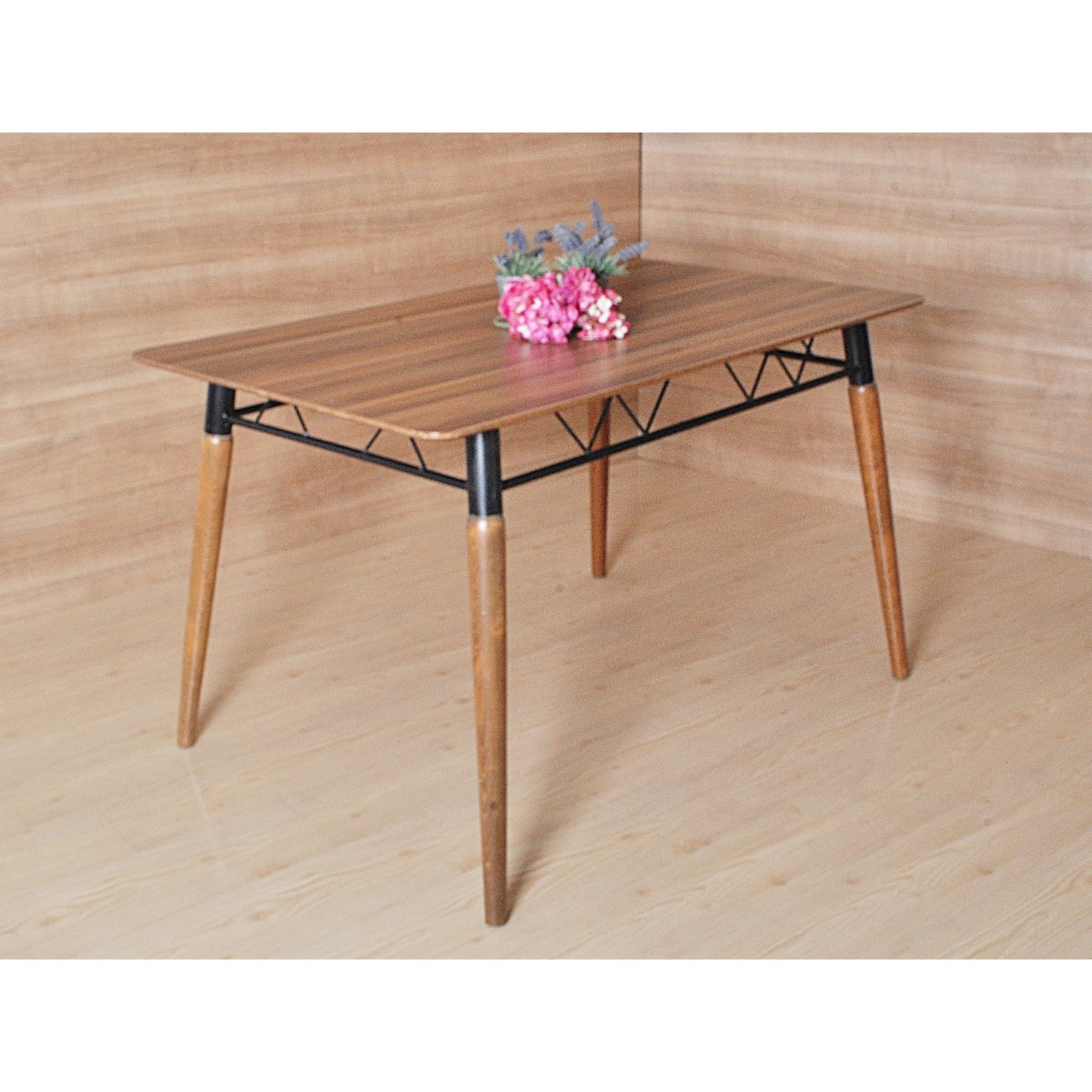 Mobayz 4 Kişilik Tel Sandalye Tel Ahşap Masa Takımı Ofis Mobayz 4 Kişilik Tel Sandalye Tel Ahşap Masa Takımı Ofis