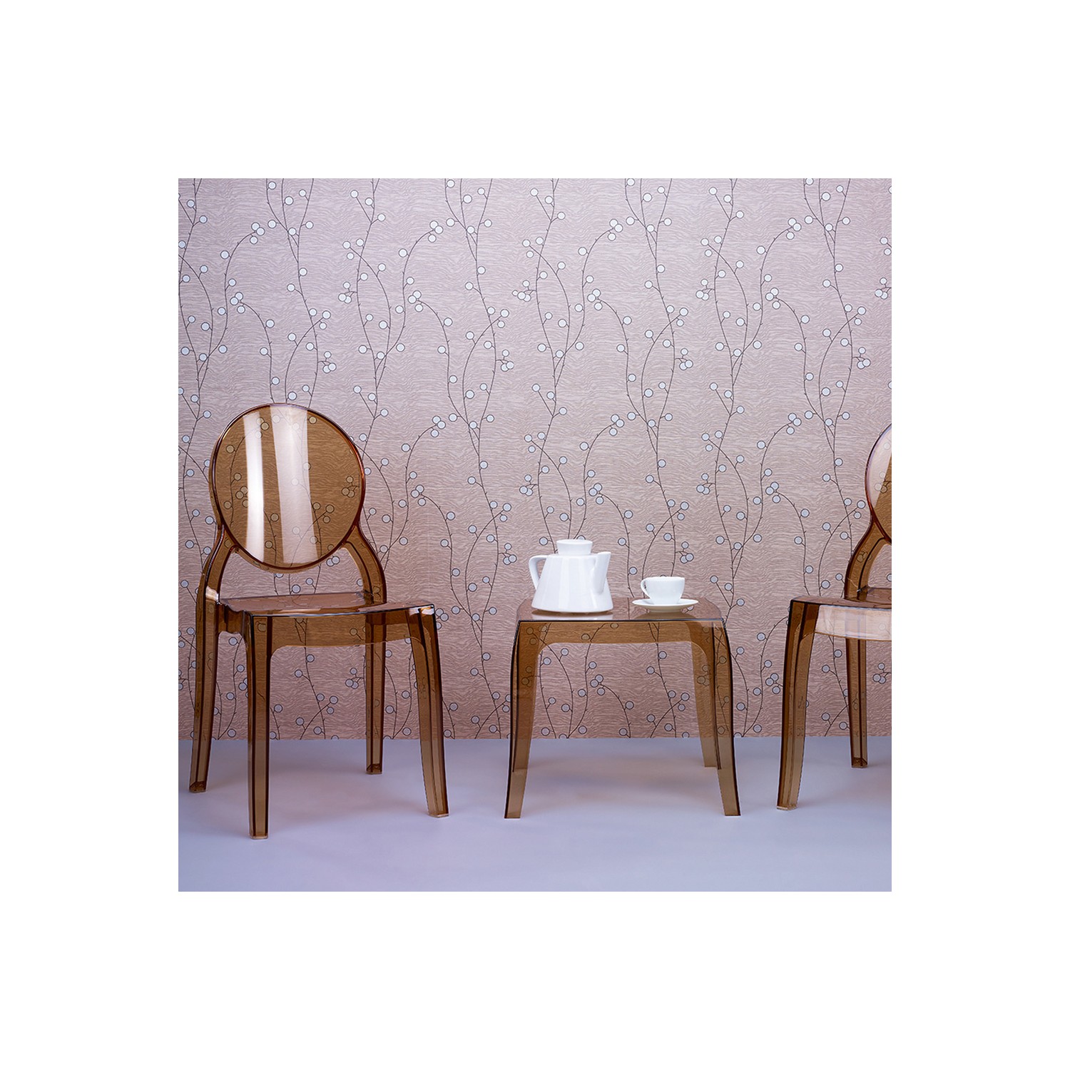 Siesta Contract Elizabeth Sandalye Kahverengi Transparan Fiyatı