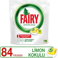 Fairy Hepsi Bir Arada 84 Yıkama Bulaşık Makinesi Deterjanı Kapsülü Limon Kokulu