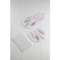 Chilai Home Rüya Beyaz 3'lü Banyo Takımı Seti