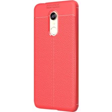 Gpack Xiaomi Redmi 5 Plus Niss Silikon Niss Kılıf Kırmızı + Ekran Koruyucu Cam