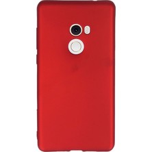 Gpack Xiaomi Mi Mix 2 Premier Silikon Kılıf Kırmızı + Ekran Koruyucu Cam