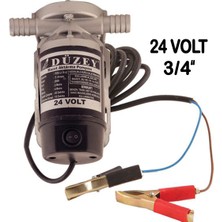 DÜZEY 24 VOLT 3/4'' HORTUM ÇIKIŞLI DIŞTAN ÇEKME MAZOT AKTARMA(SIVI TRANSFER) POMPASI (SU,SÜT,YAĞ)