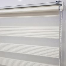 Dekoronyedi Beyaz Geniş Piliseli Zebra Perde