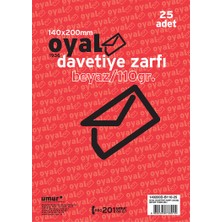 Oyal Zarf Davetiye 14X20 110Gr Beyaz 25 Li