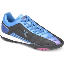 Kinetix Dusko Turf Siyah Koyu Mavi Erkek Halı Saha Ayakkabısı