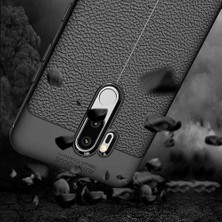 Case 4U LG G7 ThinkQ Kılıf Rugan Armor Deri Görünümlü Yüksek Kalite Silikon Niss Kılıf - Kırmızı