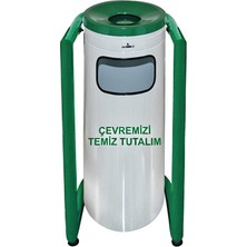 Palex 3560-4 Bahçe Tipi Çöp Kovası U Tipi Boyalı
