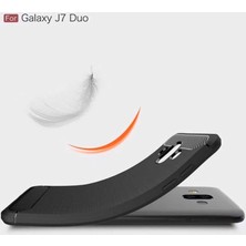 Case 4U Samsung Galaxy J7 Duo Kılıf Darbeye Dayanıklı Room Sert Silikon Arka Kapak - Gri