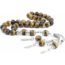 Rd Ekoavm Kişiye Özel Tesbih Kaplan Gözü Doğal Taş Tesbih