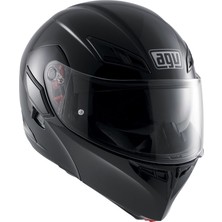 Agv Compact St Solid Plk Black Çene Açılır Kask - Pinlock Dahil