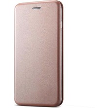 Ehr. iPhone 6/6S Cüzdanlı Mıknatıslı Kapaklı Lüx Kılıf + Ekran Koruyucu Cam - Rose Gold