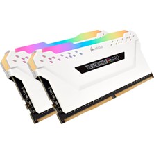 CORSAIR CMW16GX4M2C3200C16W VENGEANCE RGB PRO 16GB (2 X 8GB) DDR4 DRAM 3200MHZ C16 MEMORY KİT — BEYAZ