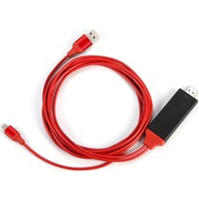 Alfais 4308 Lightning HDMI Çevirici Dönüştürücü Tv Kablosu (iPhone Uyumlu 5/6/7/8/X Plus İçin)