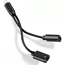 Alfais AL-4313 Lightning Kulaklık Şarj Çevirici Çoklayıcı Adaptör (Apple iPhone Uyumlu İçin)