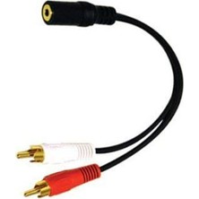 Stereo 3,5Mm Dişi - 2X Rca Erkek Ses Çevirici Kablo