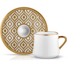 Koleksiyon Sufi İkat Gold 6 Lı Çay Fincanı Takımı