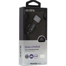 S-Link Swapp Çift USB Çıkışlı 3.1A Metal Araç Şarj Cihazı SW-AHC36M