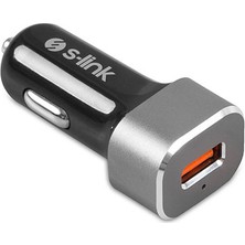 S-Link Swapp Qualcomm 3.0 Hızlı Metal Araç Şarjı Siyah SW-QAC38M