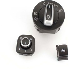 Wolcar Volkswagen Golf 5 Kontrol Düğmeleri Kromlu 3 Lü Set