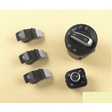 Wolcar Volkswagen Jetta 2006-2011 Krom Kontrol Düğmeleri 5 Li Set