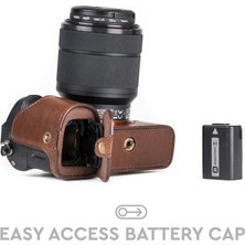 MegaGear Sony Alpha A7S II, A7R II, A7 II (Tek Dip) Deri Fotoğraf Makinesi Kılıfı