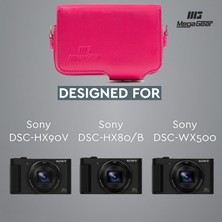 MegaGear Sony Cyber-Shot Dsc-Hx80 Yatay Suni Deri Kamera Çantası