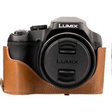 MegaGear Panasonic Lumix DC-FZ80,DC-FZ82 Suni Deri Kamera Çantası