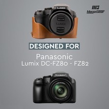 MegaGear Panasonic Lumix DC-FZ80,DC-FZ82 Suni Deri Kamera Çantası
