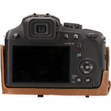 MegaGear Panasonic Lumix DC-FZ80,DC-FZ82 Suni Deri Kamera Çantası