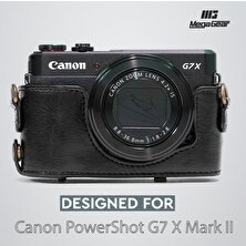 MegaGear Canon Powershot G7 X Mark II Suni Deri Kamera Çantası