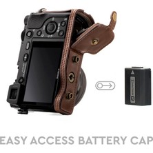 MegaGear Sony Alpha A6000 A6300(16-50mm) Suni Deri Kamera Çantası