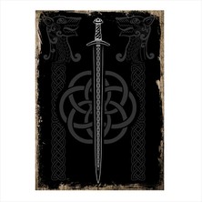 Cakasepetim Ahşap Tablo Viking Sword