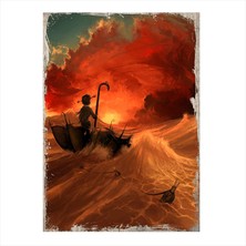 Cakasepetim Ahşap Tablo Şemsiye Ve Deniz