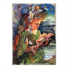 Cakasepetim Ahşap Tablo Doğa Ana Ve Deniz Kızı