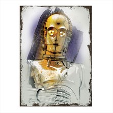Cakasepetim Ahşap Tablo Star Wars 3Po