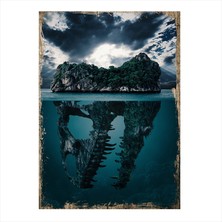 Cakasepetim Ahşap Tablo Kafatası Adası