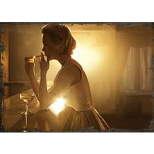 Cakasepetim Ahşap Tablo Sigara İçen January Jones